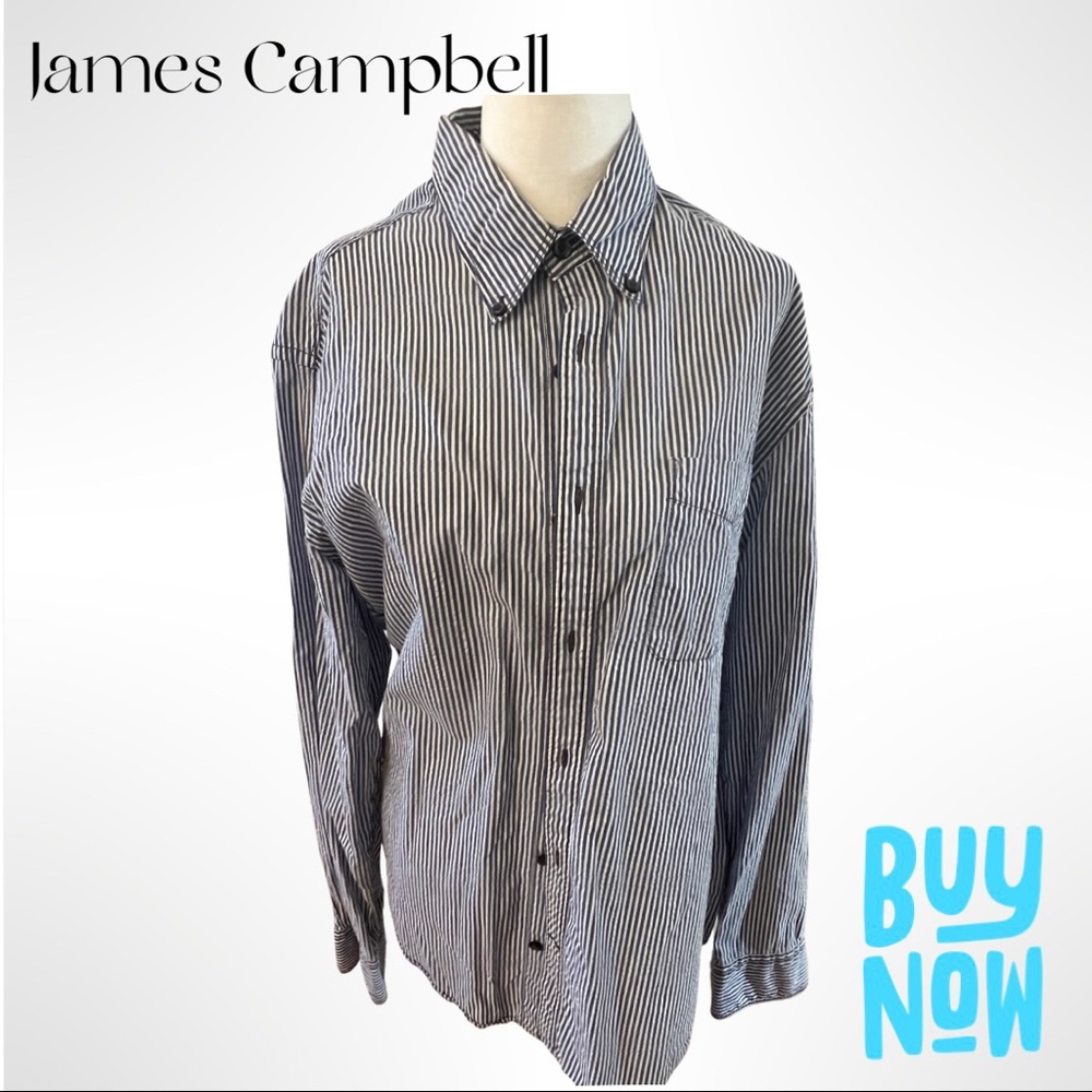 James Campbell men long sleeve shirt, size L